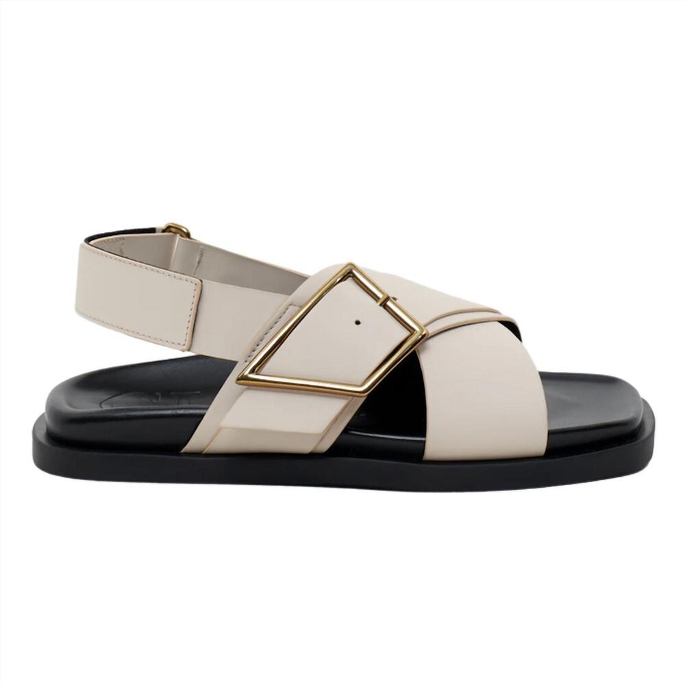 NEW CLOSED women's leather sandals in light grey